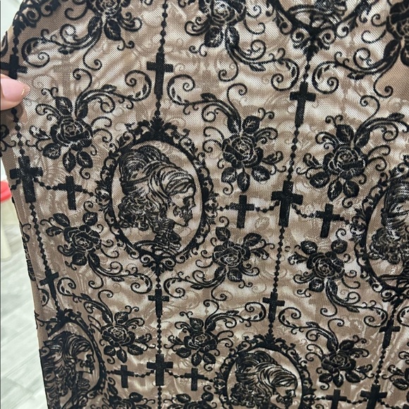 NWOT- Unique Vintage Black and Brown Caftan - Picture 5 of 7